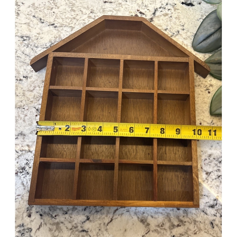 Wooden Miniature Display Shelf Shadow Box Wall Hanging Curio Organizer - Picture 11 of 16